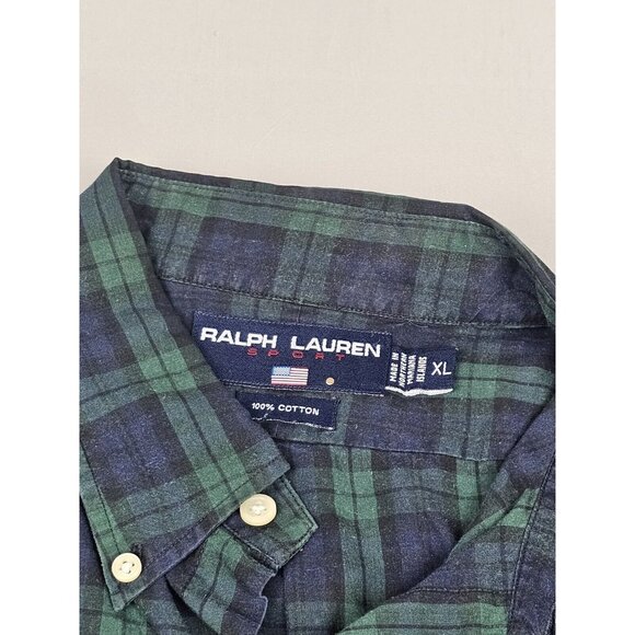 Polo Ralph Lauren‎ Button Down Shirt Mens XL. Crest Logo Cotton Plaid VTG. - Picture 2 of 6